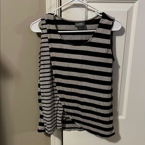 Black and Gray Striped Women's Nursing Tank from Milk